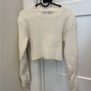 English Factory Ribbed Cream Sweater